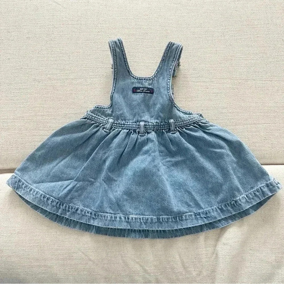 Vintage Baby Gap Denim Jumper Overall Dress Size 6-12 Months - Picture 6 of 6